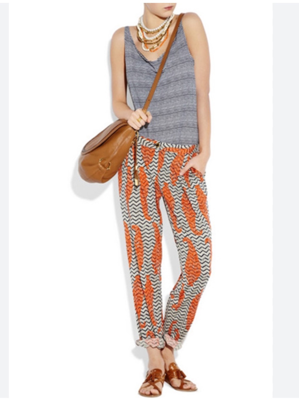 TORY BURCH Women's Patterned Relaxed Jogger Pants